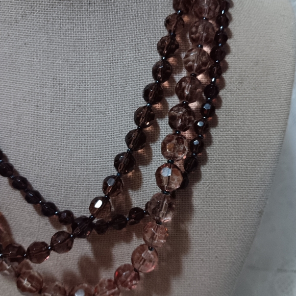 Multi Strand Purple Necklace - Picture 2 of 2